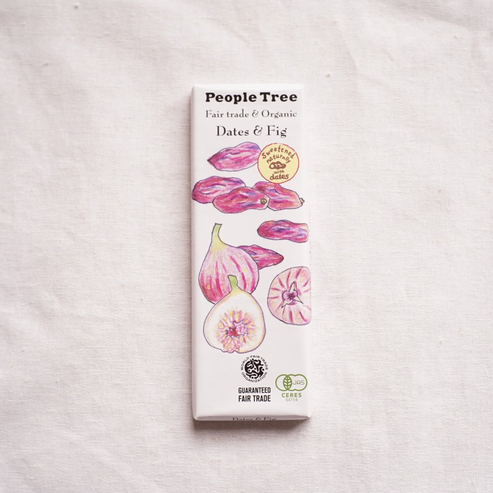  People Treeのフェアトレードチョコレート 板チョコ　デーツ＆フィグ【冬季限定】