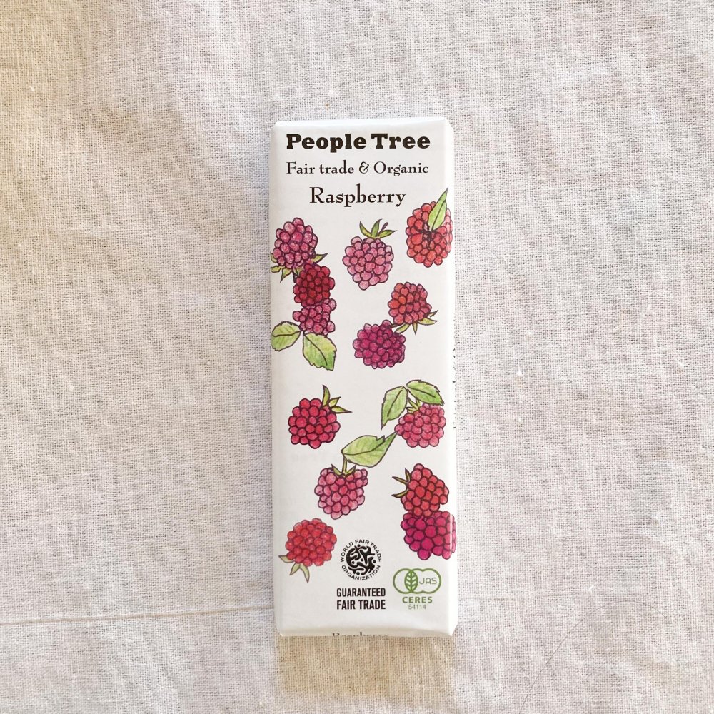  People Treeのフェアトレードチョコレート 板チョコ　オーガニック　ラズベリー【冬季限定】