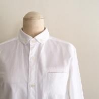 【AIR ROOM PRODUCTS】ヴィンテージバンドカラー長袖ギャザーシャツ AIR ROOM PRODUCTS】ヴィンテージバンドカラー長袖ギャザー