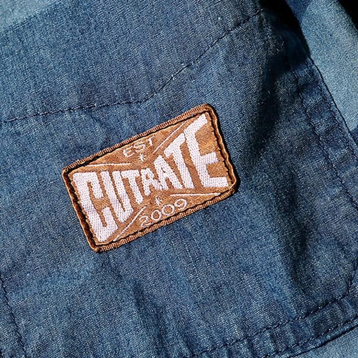 Cutrate カットレイト L S Border Denim Shirt シャツ Harm S Way ハームズウェイ Cutrate カットレイト L S Border Denim Shirt シャツ Harm S Way ハームズウェイ