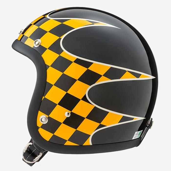 YELLOW CORP ジェットヘルメット チェッカーフラッグ