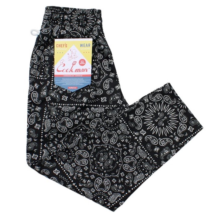 Cookman クックマン Chef Pants シェフパンツ Paisley Black Harm S Way ハームズウェイ