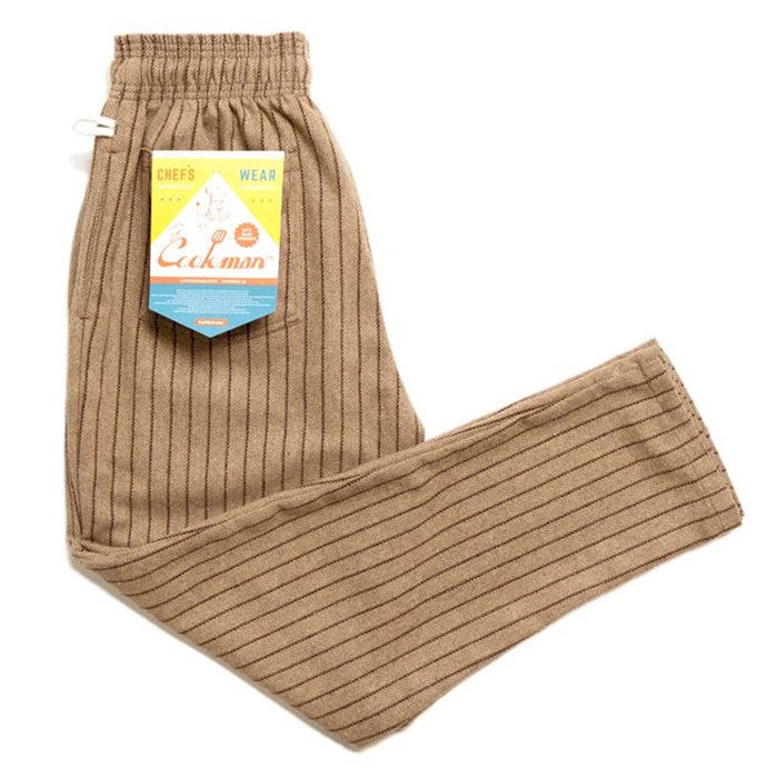 COOKMAN 【クックマン】 CHEF PANTS（シェフパンツ）「WOOL MIX STRIPE」 BEIGE - HARM'S WAY  ハームズウェイ