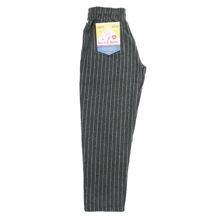 COOKMAN 【クックマン】 CHEF PANTS（シェフパンツ）「WOOL MIX STRIPE」 GRAY - HARM'S WAY  ハームズウェイ