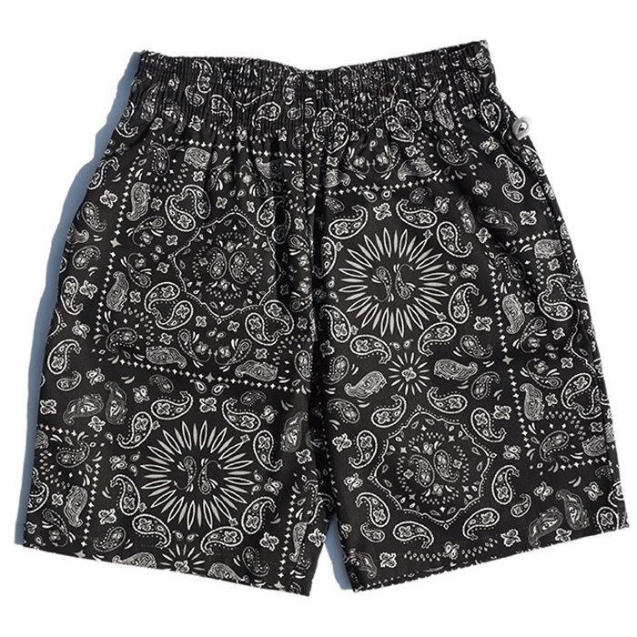 COOKMAN 【クックマン】 CHEF SHORT PANTS (シェフショートパンツ) PAISLEY BLACK - HARM'S WAY  ハームズウェイ