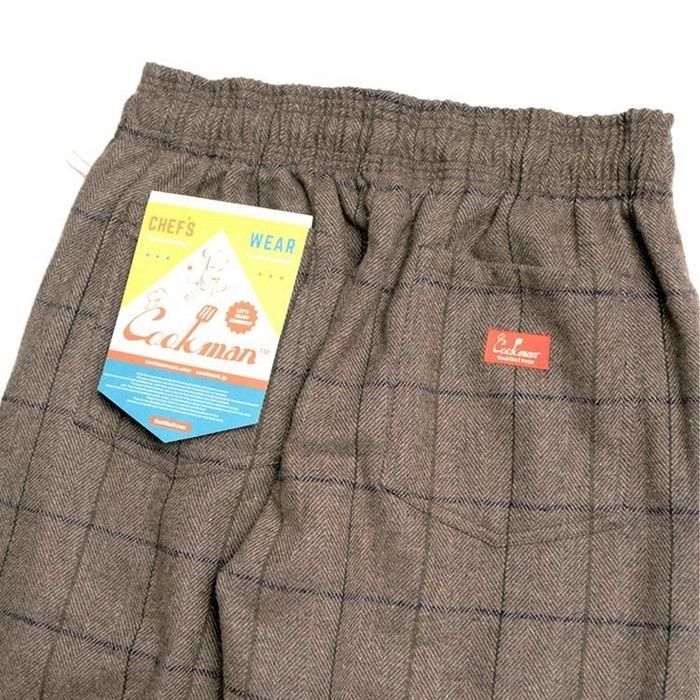 COOKMAN 【クックマン】 CHEF PANTS（シェフパンツ）WOOL MIX CHECK