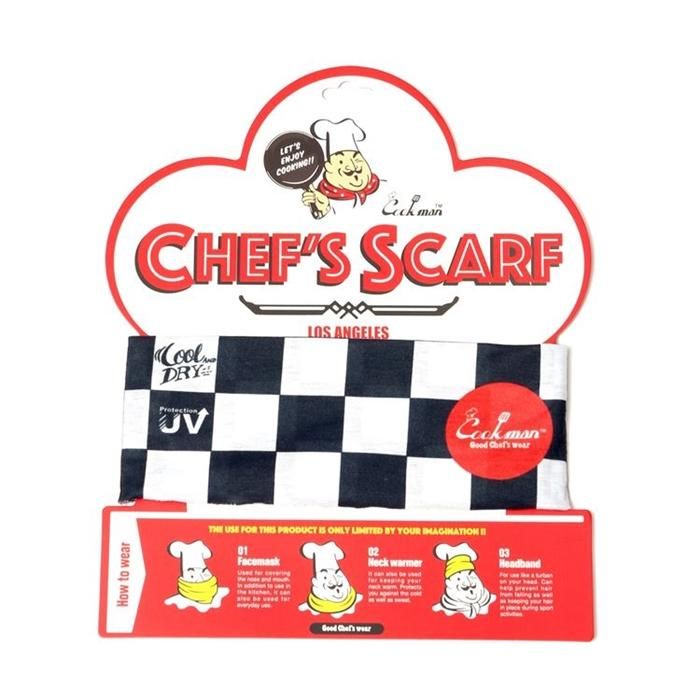 Cookman クックマン Chef S Scarf シェフスカーフ Checker Black Harm S Way ハームズウェイ Cookman クックマン Chef S Scarf シェフスカーフ Checker Black Harm S Way ハームズウェイ