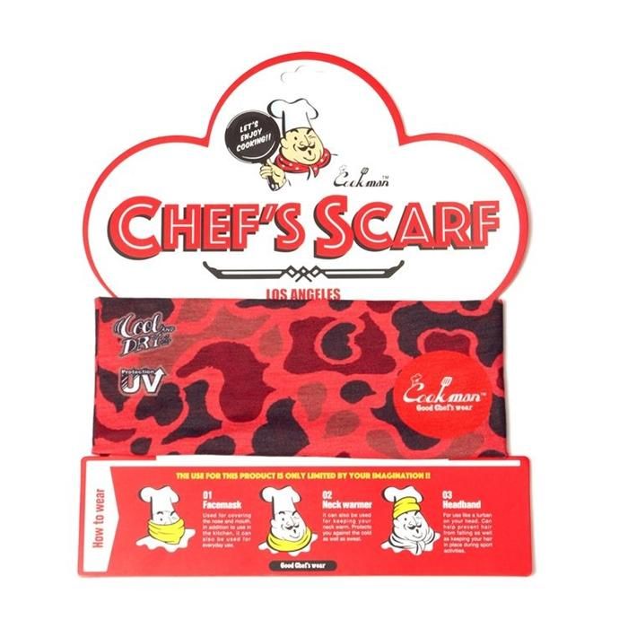 Cookman クックマン Chef S Scarf シェフスカーフ Camo Red Duck Hunter Harm S Way ハームズウェイ Cookman クックマン Chef S Scarf シェフスカーフ Camo Red Duck Hunter Harm S Way ハームズウェイ