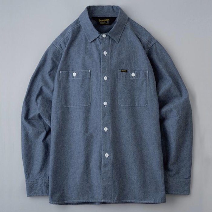 BLUCO 【ブルコ】CHAMBRAY WORK SHIRTS L/S（シャンブレー長袖ワークシャツ） - HARM'S WAY ハームズウェイ