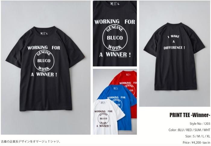 BLUCO 【ブルコ】 PRINT TEE-Winner-（Tシャツ） - HARM'S WAY
