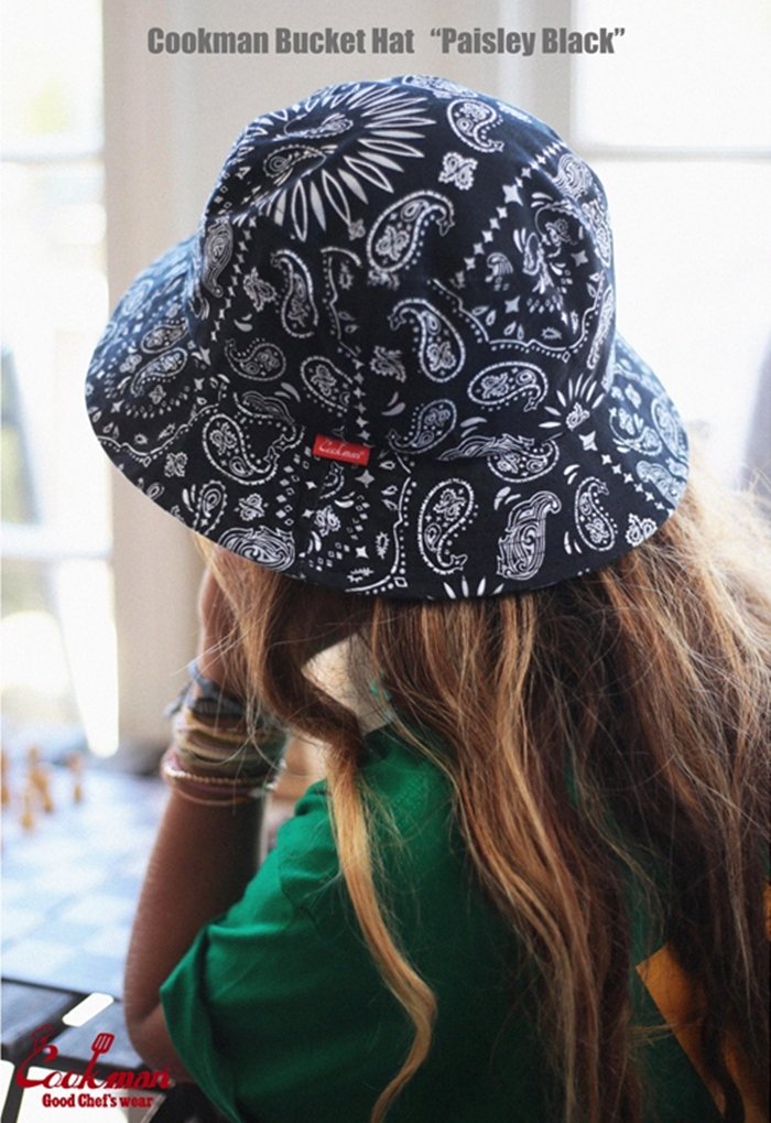 COOKMAN 【クックマン】 Bucket Hat（バケットハット）Paisley Black