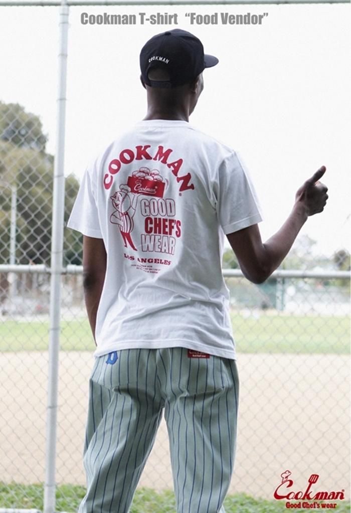 大人気 Cookman クックマン Tシャツ Food Vendor ホワイト COOKMAN 【クックマン】T-SHIRTS (Tシャツ)「Food Vendor