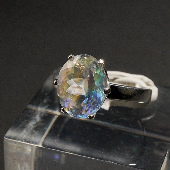 レインボームーンストーン・リング - 天然石ショップ「ワイオリ