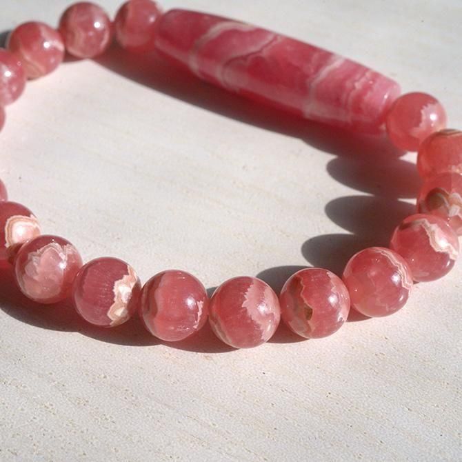 ロードクロサイト ウィスキークォーツ　ブレスレット ロードクロサイト ウィスキークォーツ ブレスレット