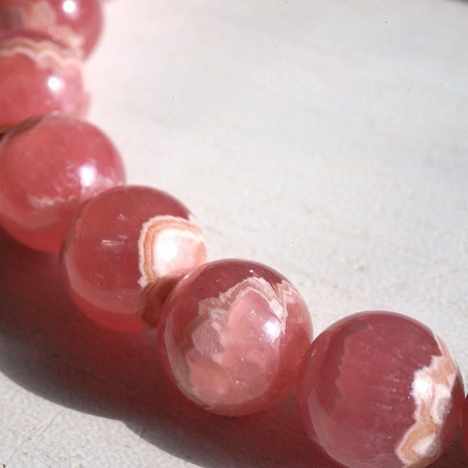 ロードクロサイト ウィスキークォーツ ブレスレット ロードクロサイト