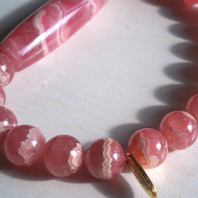 ロードクロサイト天珠ブレスレット1 - 天然石ショップ「ワイオリ