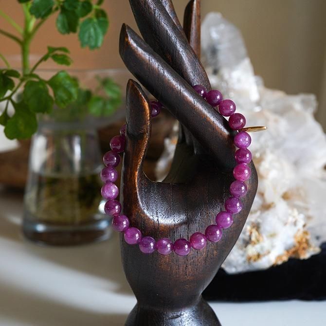 【高品質】上質 ルビー 希少 オリジナルブレスレット 天然石 パワーストーン 天然石 パワーストーン 63659 ルビー 14mm A ブレスレット 内径18cm