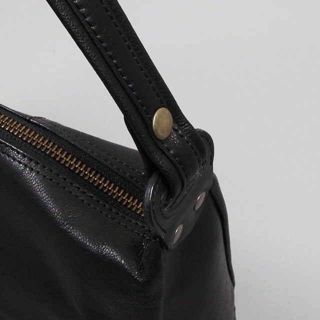 Goat Leather Shoulder Bag #Black [BAG18]