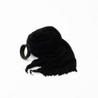 tissu tire Black Double Knit Scarf [SKU893CA]