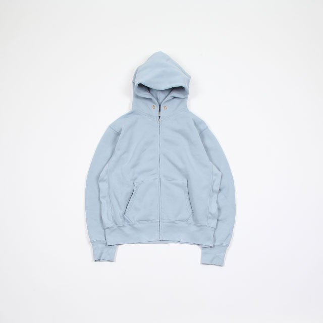 blue cropped zip up hoodie