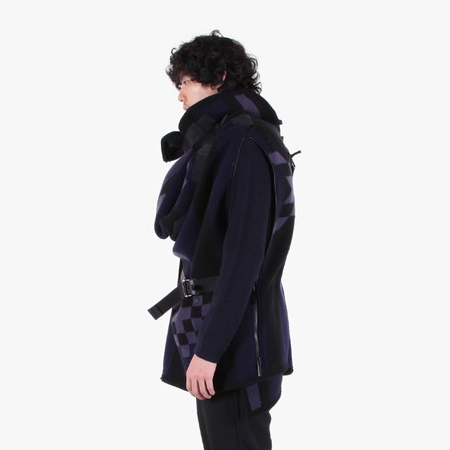 blanket jacket.-S- #black×midnight×eggplant [sk.0007AW19]