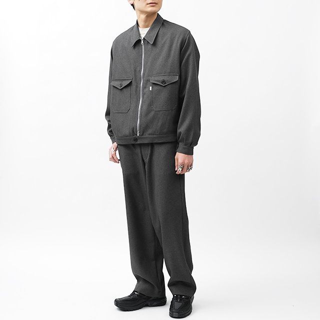 Worker Zip Blouson #Charcoal [SGGM-008]