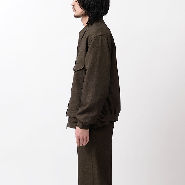 Worker Zip Blouson #Brown [SGGM-008]