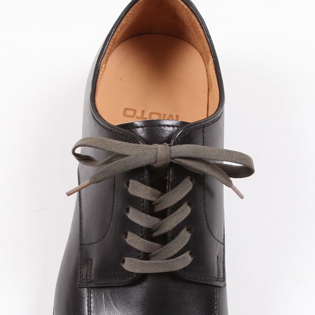 LEATHER & SILVER MOTO CHROMEXCEL V-TIP SHOE #Black [21051]｜Silver