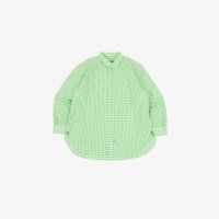 Marvine Pontiak shirt makers Italian Collar SH #Sea Green Gingham [MPSM-2004S]