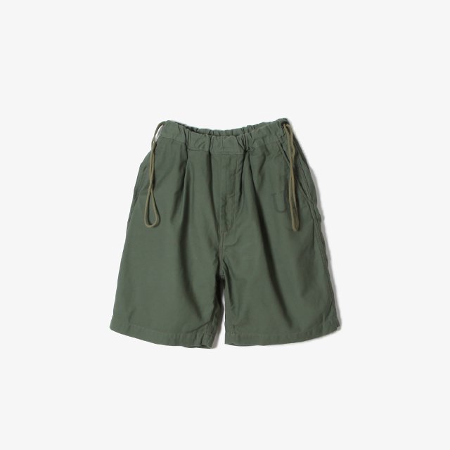 DEFORMER DRAWSTRING SHORT PANT EX.U.S.MILITARY BAGS BARRACKS DEADSTOCK  #OLIVE [3007]