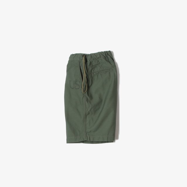 DEFORMER DRAWSTRING SHORT PANT EX.U.S.MILITARY BAGS BARRACKS DEADSTOCK  #OLIVE [3007]