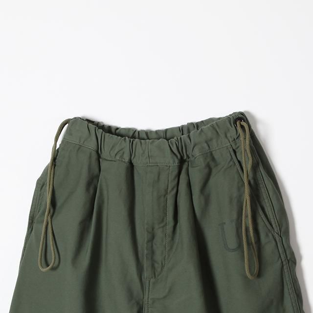 DEFORMER DRAWSTRING SHORT PANT EX.U.S.MILITARY BAGS BARRACKS DEADSTOCK  #OLIVE [3007]