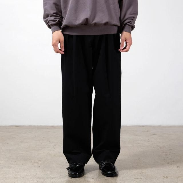 SUPER FINE WOOL COTTON TWILL SLACKS - スラックス