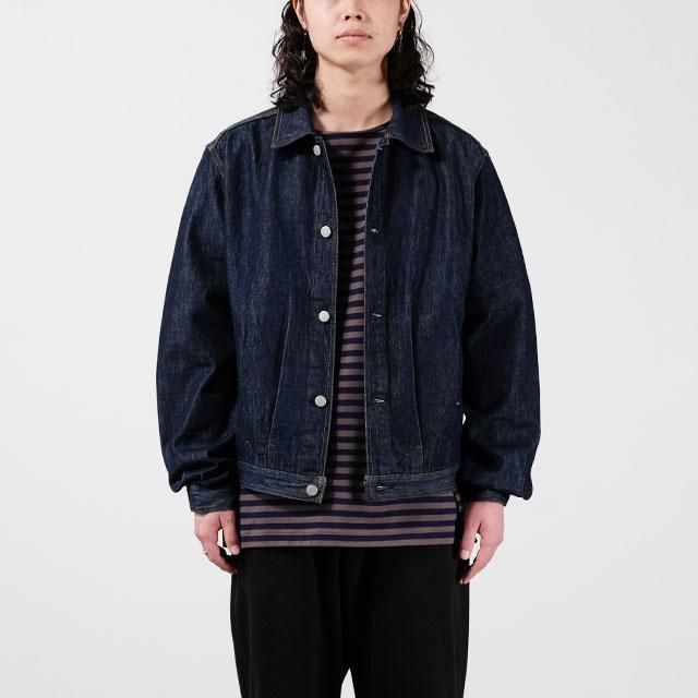 AURALEE WASHED HARD TWIST DENIM BLOUSON eva.gov.co