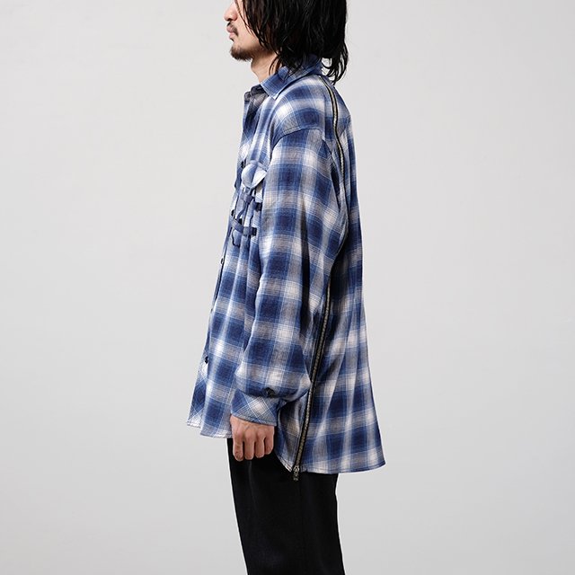 レッド系 【the soloist】21ss side back zip shirt 44 - 通販 - cdn