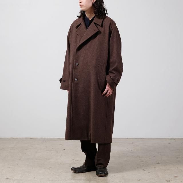 AURALEE SUPER MILLED SHETLAND WOOL COAT-