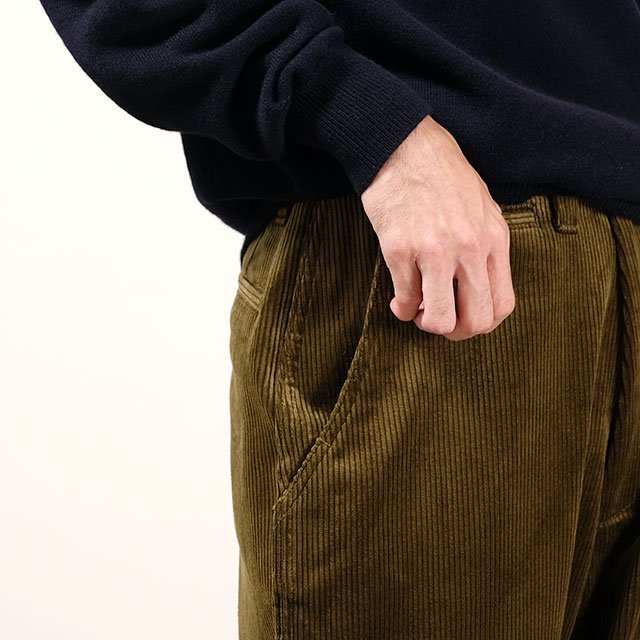 E.TAUTZ FIELD TROUSERS CORDUROY #25:ARMY GREEN [TRS08 BM1001