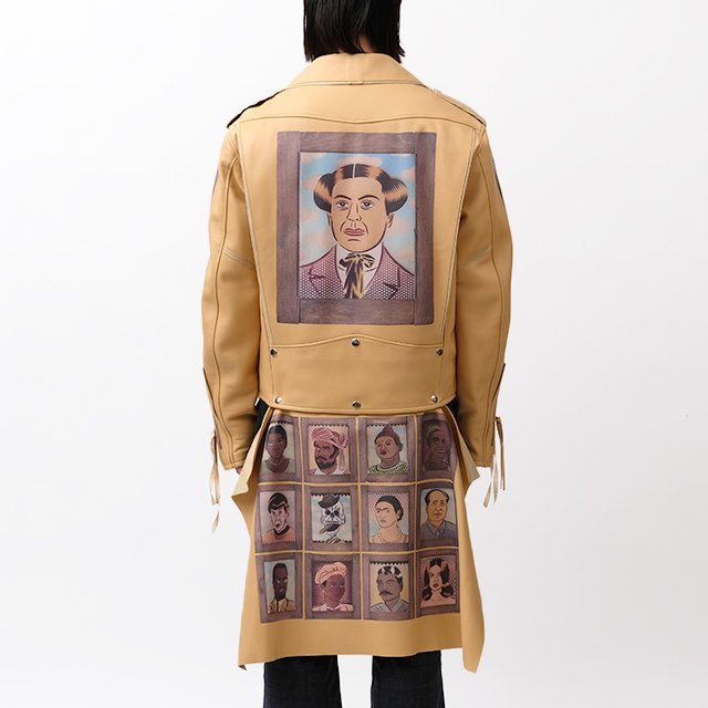 OUT OF MUSEUM LEATHER RIDERS JACKET #BEIGE [MID21FW-JK02]