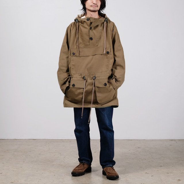 PORTRAITE P/OAnorak #Khaki Brushed Twill-