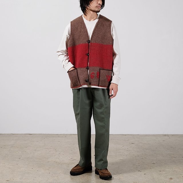 NATIVE VEST #SWISS ARMY WOOL BLANKET [M30103]