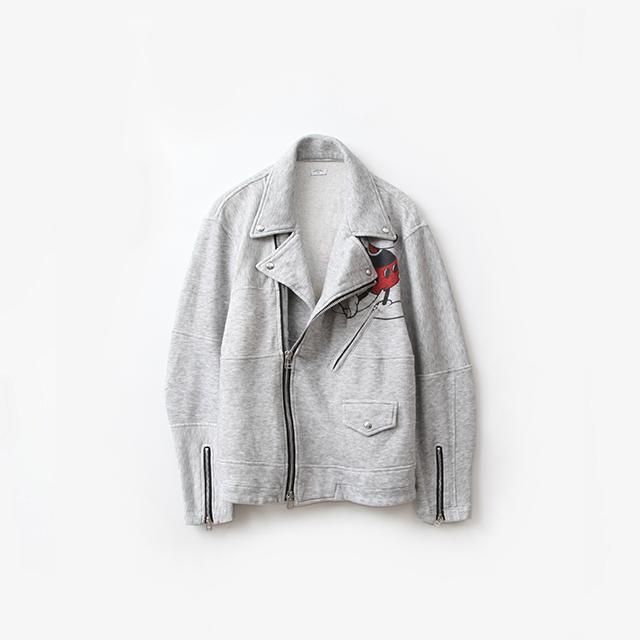 OVERSIZED RIDERS JACKET #SWEAT size:M [OP-397]