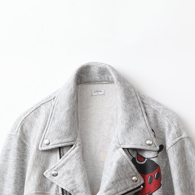 OVERSIZED RIDERS JACKET #SWEAT size:M [OP-397]