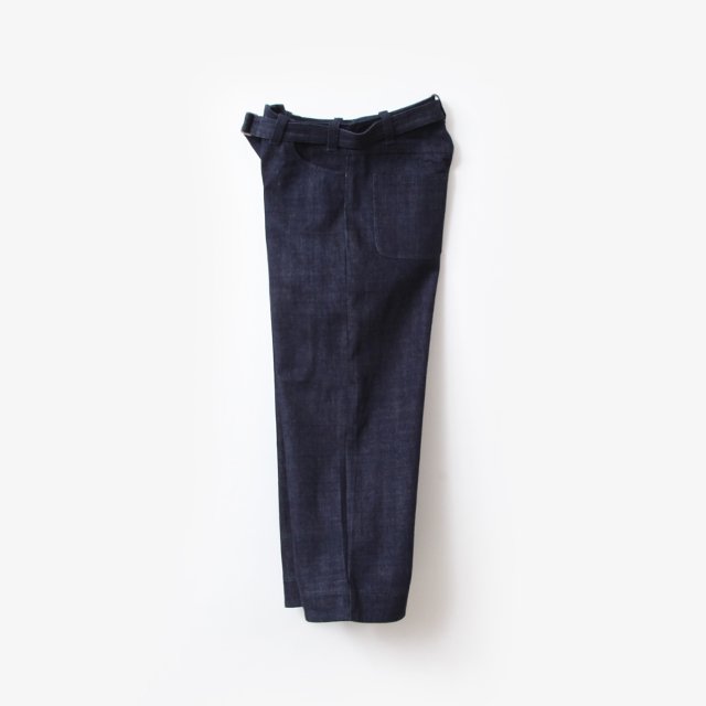 DENIM TROUSERS ORGANIC SELVEDGE DENIM #INDIGO [O13TR2]