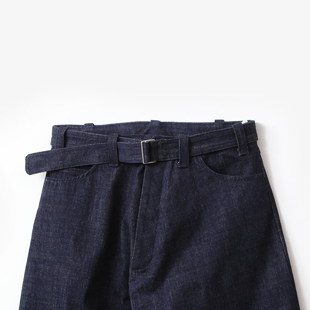 DENIM TROUSERS ORGANIC SELVEDGE DENIM #INDIGO [O13TR2]