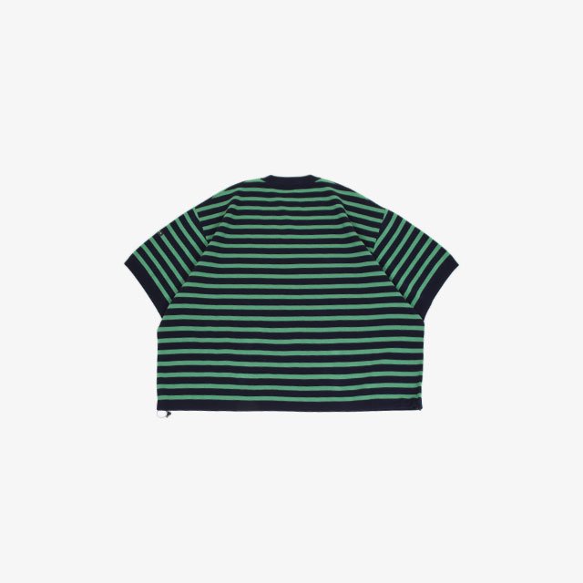 SHORT SLEEVE BALLOON BASQUE T SHIRT #D/NAVY×GREEN