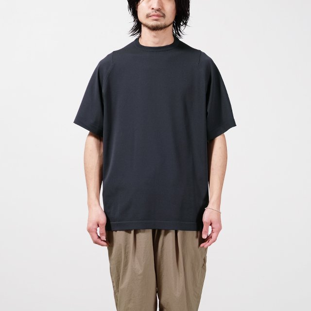CARTRIDGE KNIT CREW S/S 18G hover layer #CHARCOAL  [tt-KNIT-001SS-18G-DELTAPEAK]