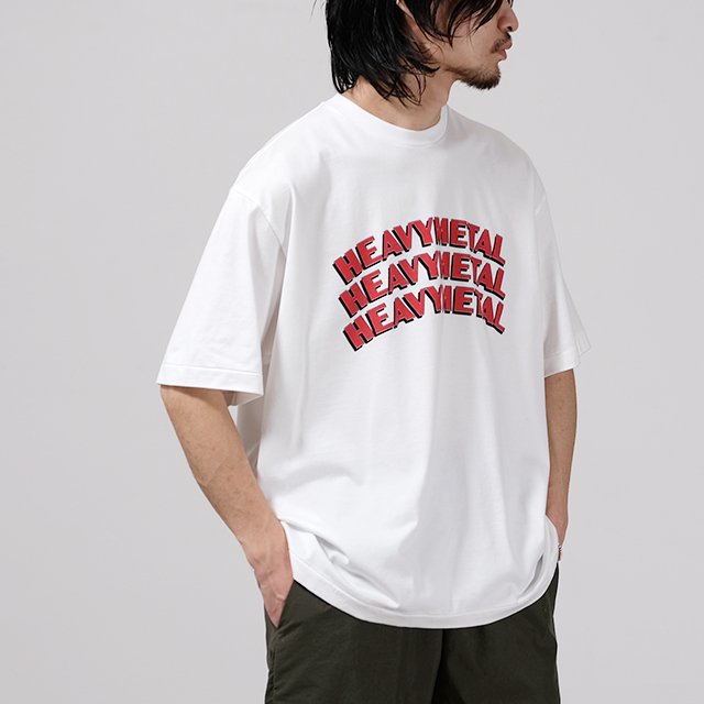 blurhms 22ss HEAVYMETAL Print Tシャツ BIG | hartwellspremium.com