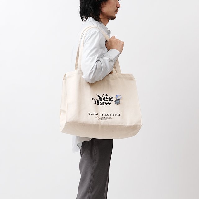 ERA. / back logo big tote bag GRAY - トートバッグ