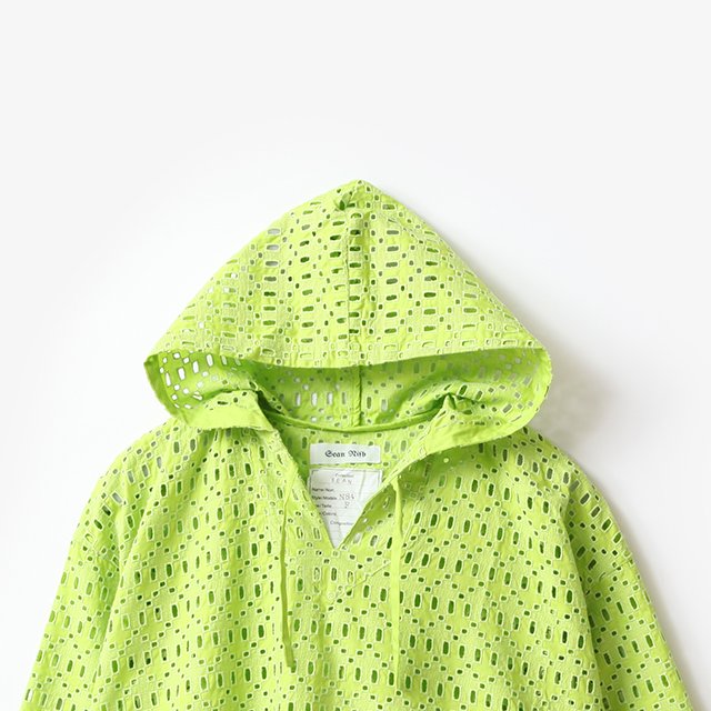 NISH CROSS LACE BAJA HOODIE #LIME [N84]｜Silver and Gold Online Store