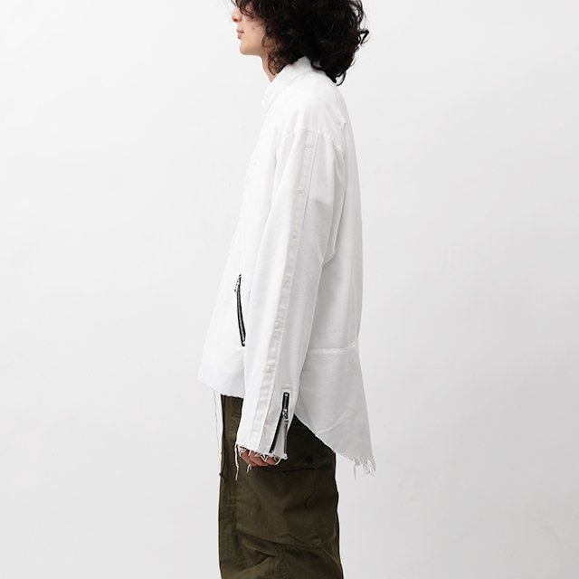 OVERSIZED RIDERS SHIRT #WHITE size:M type:B [OP-357]